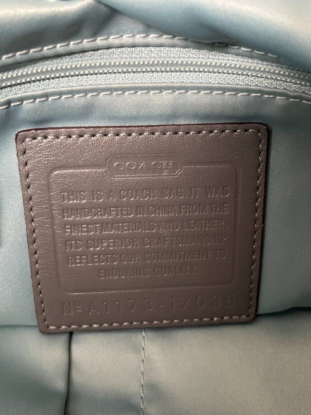Coach Audrey Op Art Signature Tote 17035 Gray White Jacquard Patent Leather Bag - Picture 14 of 15